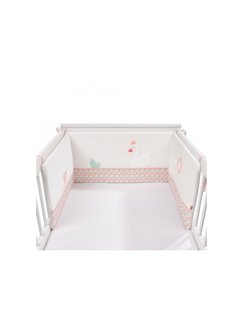 Ochraniacz do łóżeczka, łabędź, z kolekcji: jezioro łabędzie