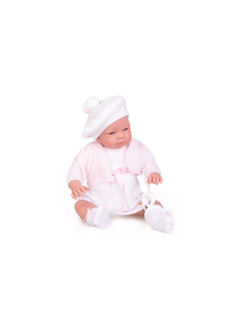 Hiszpańska lalka bobas dziewczynka jenny w sukience - 45cm