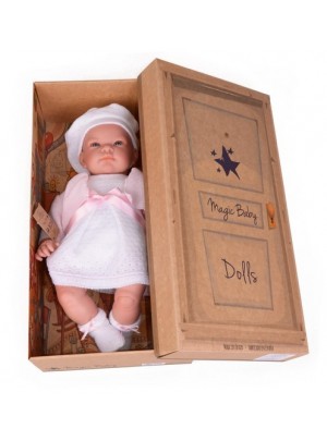 Hiszpańska lalka bobas dziewczynka jenny w sukience - 45cm