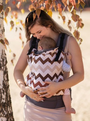 Babytrage Basic: Brown Zig...